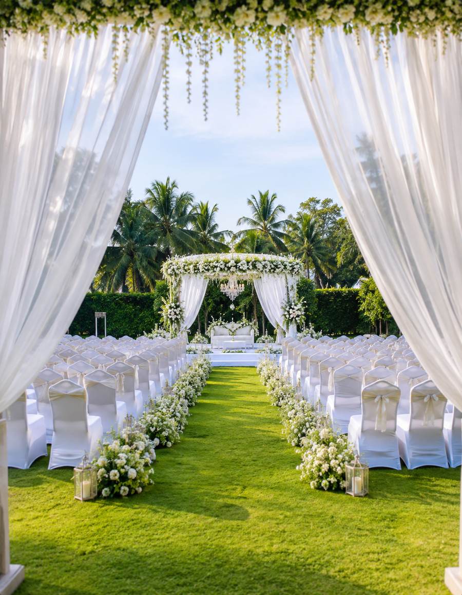Luxury wedding venue and mandap coordination by Precision Pro Weddings